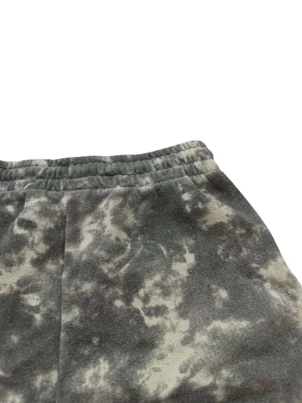 ACDC Charcoal Tie Dye Fleece Sweat Shorts Rock Graphic Drawstring Medium Women's